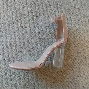 Size 6 clear high heels